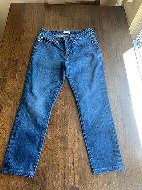 Women's Dark Blue Slim Straight Jeans
